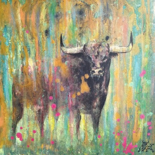 pintura taurina abstracta